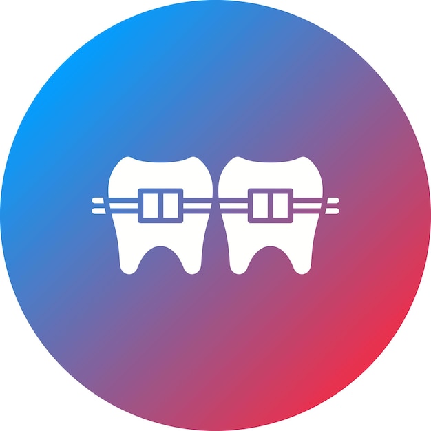 Vetor imagem vetorial de ícones de aparelhos dentários pode ser usada para cuidados dentários