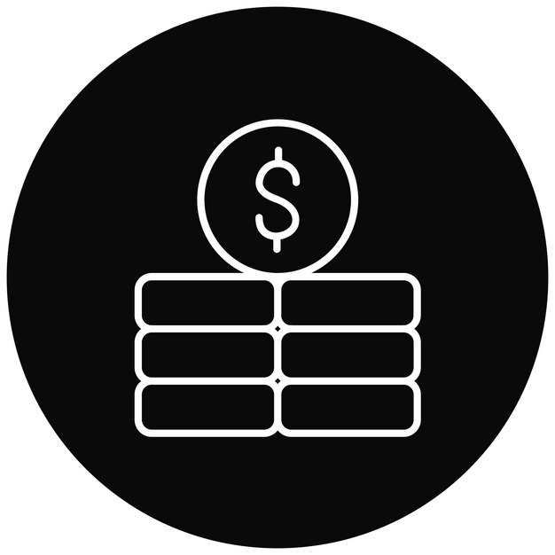 Imagem vetorial de ícones de moedas Pode ser usada para Contabilidade