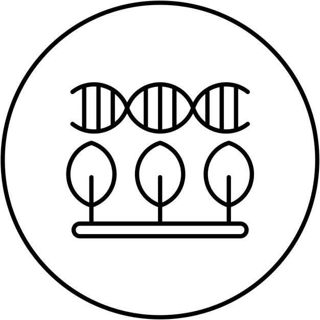 Vetor imagem vetorial de ícones de organismos transgênicos pode ser usada para bioengenharia