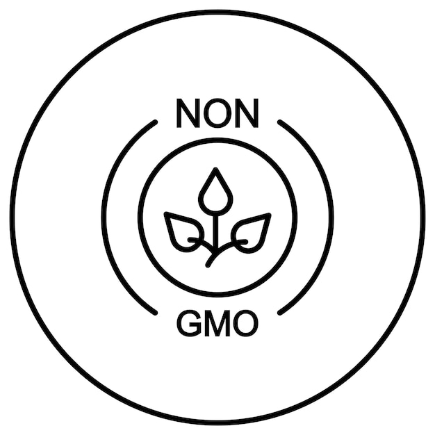 Imagem vetorial de ícones não-GMO Pode ser usada para o Mercado de Rua