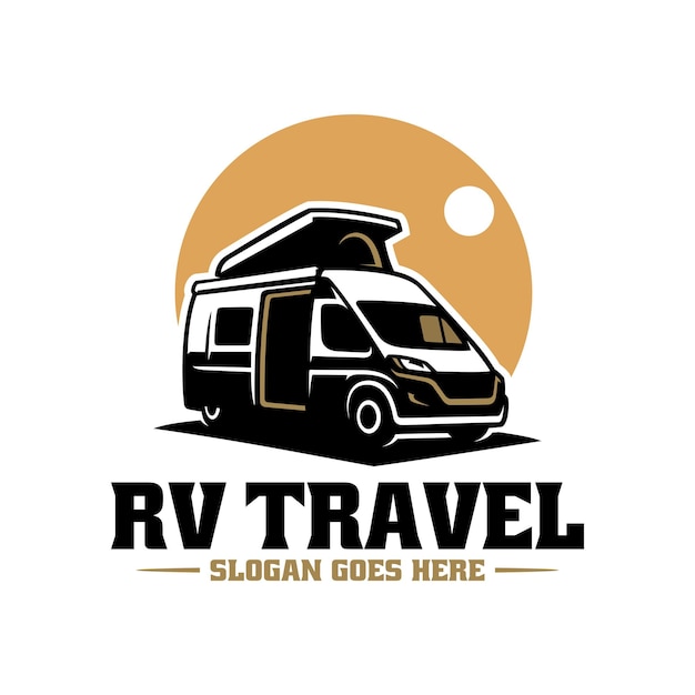 Imagem vetorial de ilustração de carro de caravana rv