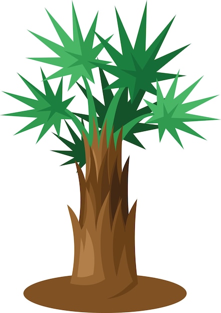 Imagem vetorial de uma planta de palmeira isolada em fundo transparente
