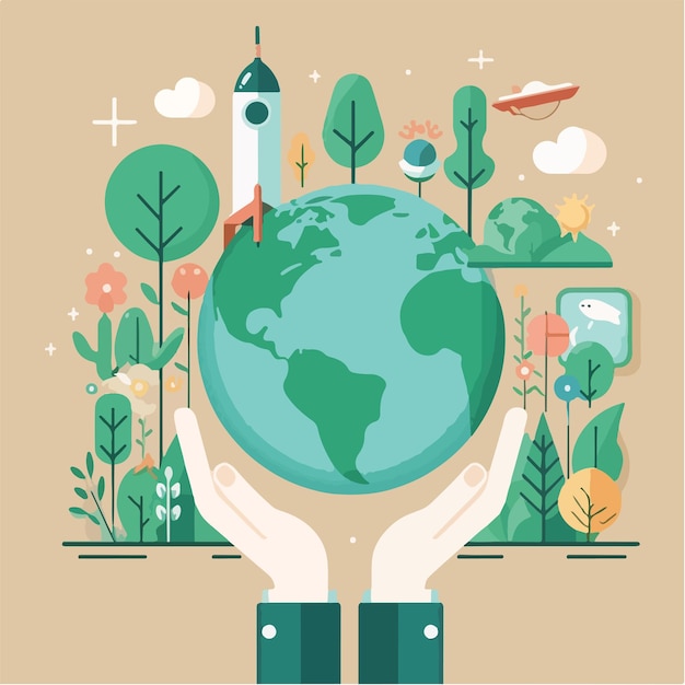 Imagem vetorial do Dia Mundial da Terra
