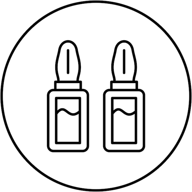 Imagem vetorial do ícone da ampola pode ser usada para farmácia