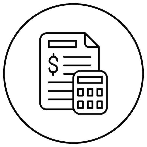 Vetor imagem vetorial do ícone das demonstrações financeiras pode ser utilizada para contabilidade