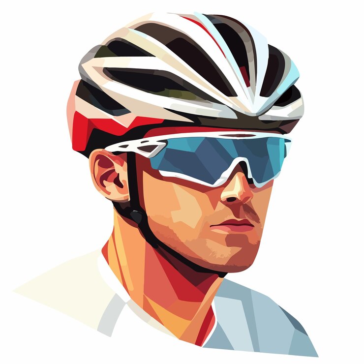 Vetor imagem vetorial do ícone do atleta ciclista avatar