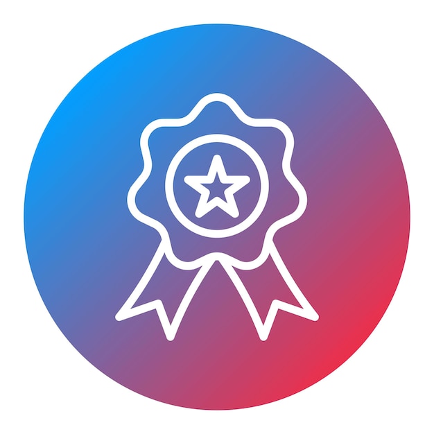 Imagem vetorial do ícone do emblema Pode ser usada para realizações