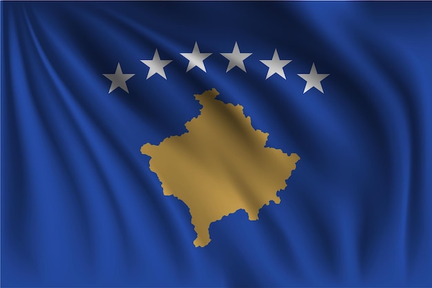 Vetor imagem vetorial ondulante do kosovo