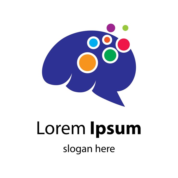 Vetor imagens de logotipo de tecnologia cerebral