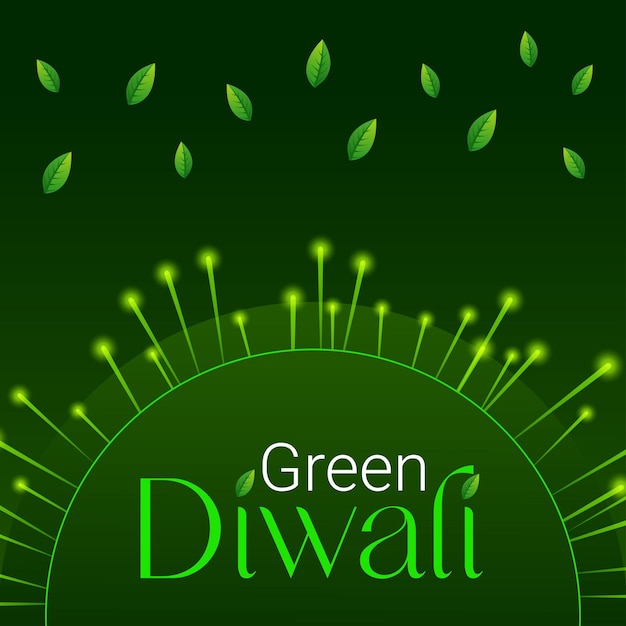 Imagens ecológicas de diwali verde