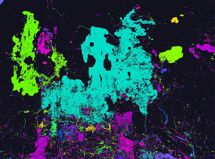 Vetor impressão de arte de rua abstrata de fundo neon de cor grunge