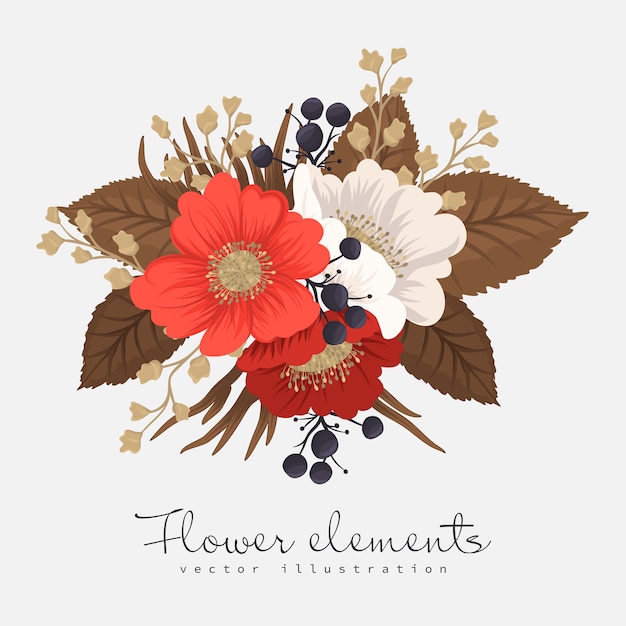 Impressão de camiseta de flor vermelha clipart