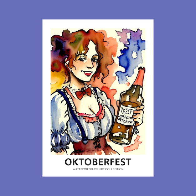 Vetor impressão de cartaz do festival da cerveja oktoberfest