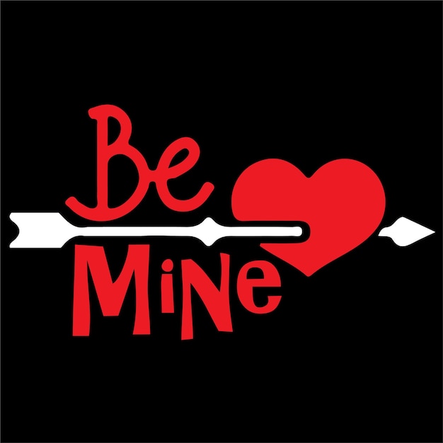 Impressão de design de tipografia de valentine para camiseta, camisola, taça, cartaz, banner, etc.