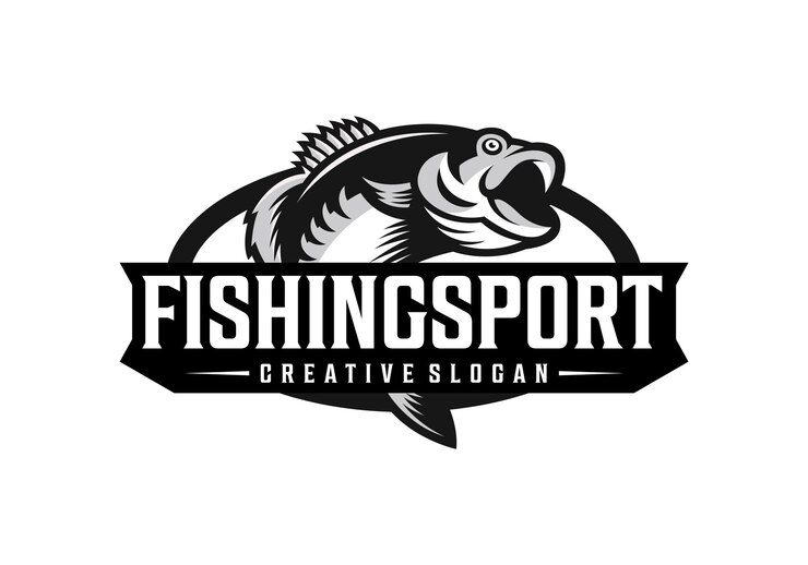 Impressionante modelo de design de logotipo de esporte de pesca