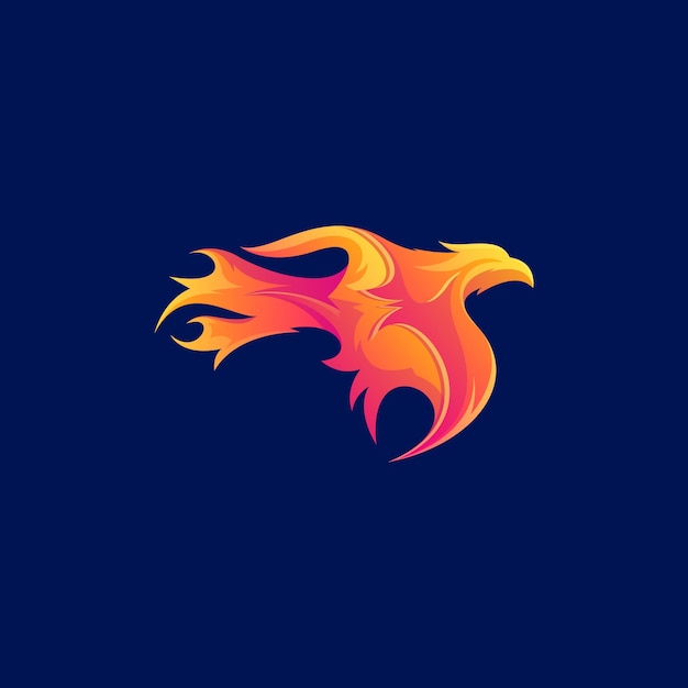 Impressionante vetor de logotipo premium fire eagle