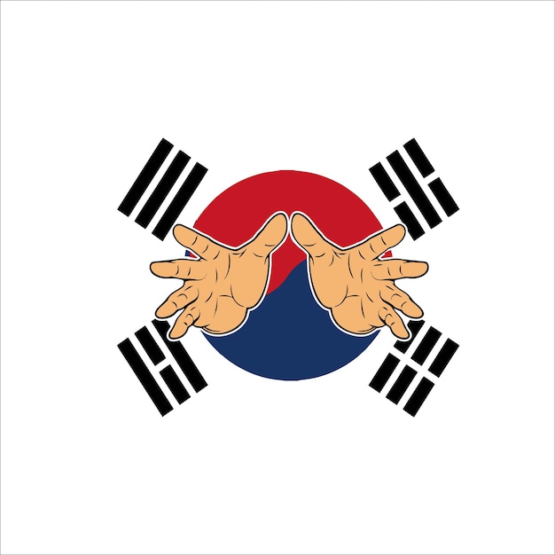 Vetor imprima o design do logotipo da coreia do sul para a sua marca e nome da empresa