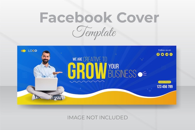 Vetor impulsionamento de negócios e modelo de design de capa do facebook corporativo