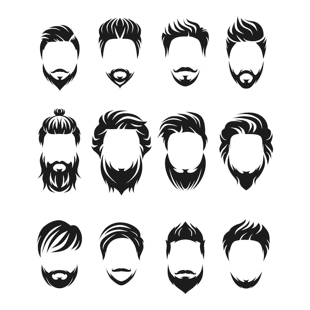 Incrível conjunto homem barba e cabelo