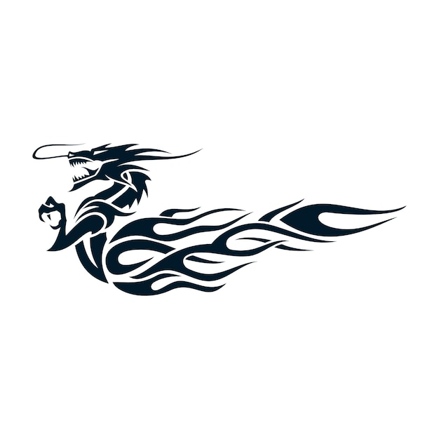 Incrível design de logotipo de dragão