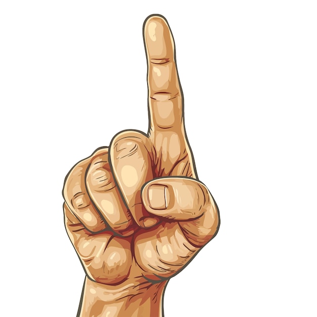 Vetor index_finger_pointing_up_vector_illustration