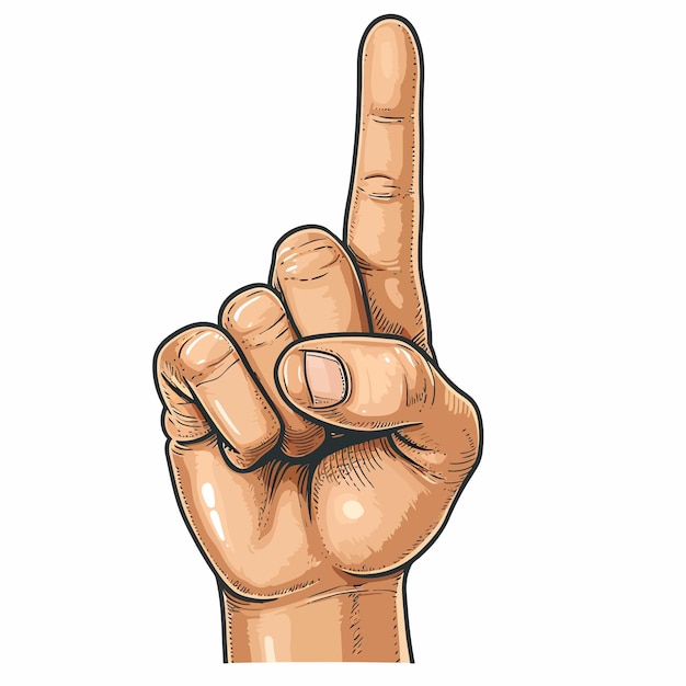 Vetor index_finger_pointing_up_vector_illustration