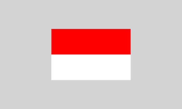 Vetor indonésia bandeira vetor ilustração bandeira ícone cor padrão tamanho padrão uma bandeira retangular