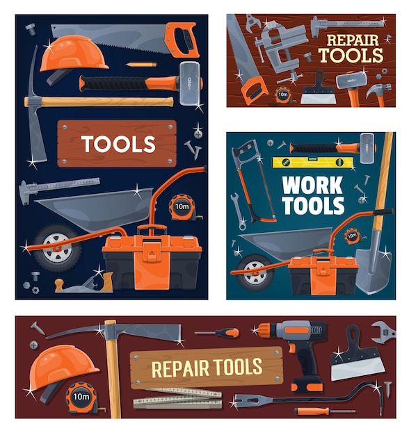 Indústria da construção, ferramentas e equipamentos de reparo doméstico.