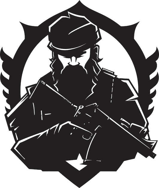 Infanteria vigilance vector logo design defensor corajoso desenho icônico do emblema