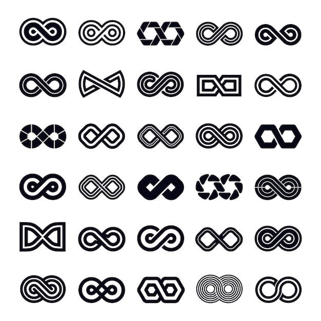 Infinity shape design element set