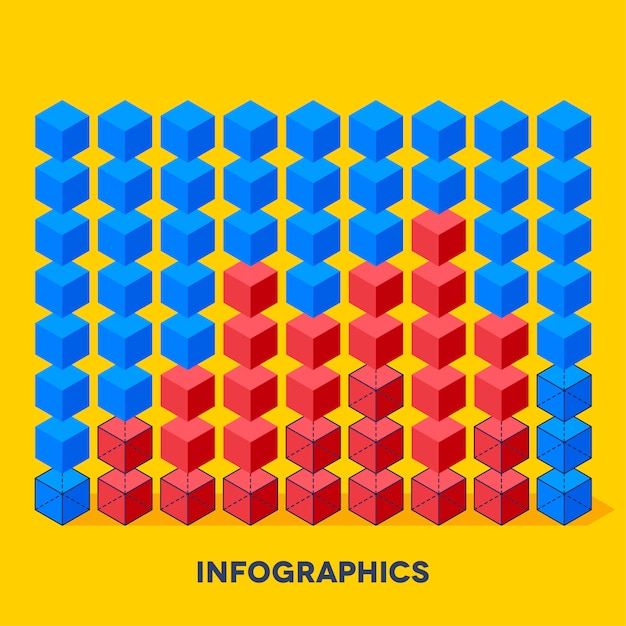 Infografia com cubos