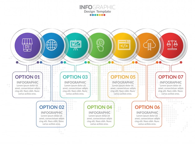 Vetor infografia com passo