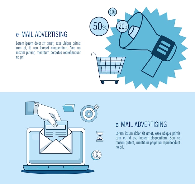 Infografia de marketing por e-mail e publicidade por e-mail