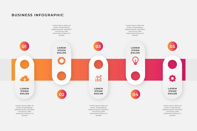 Infografia de negócios em design plano