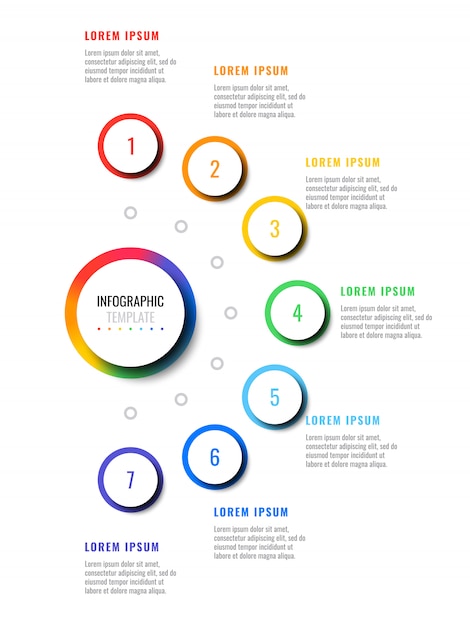 Infografia de negócios modernos com elementos realistas. modelo de relatório corporativo