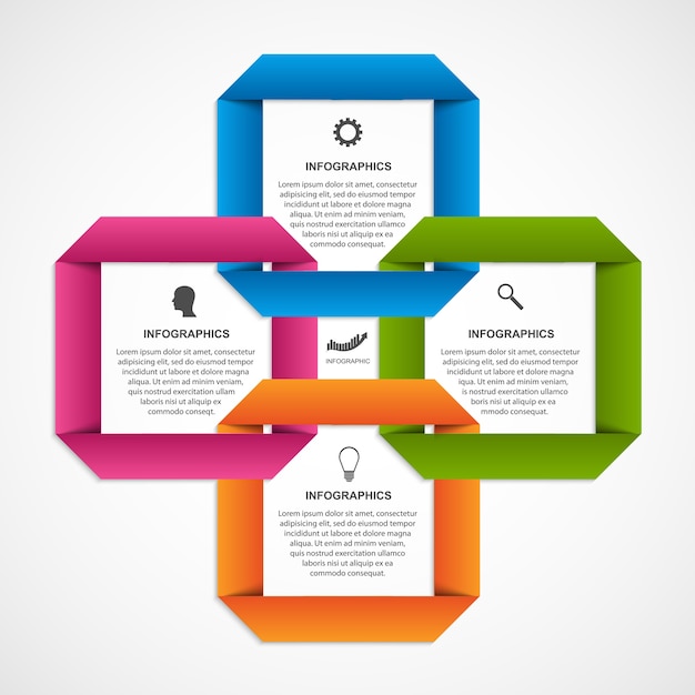 Vetor infografia de opções abstratas.