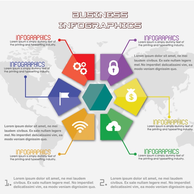 Infografia do escritório de negócios