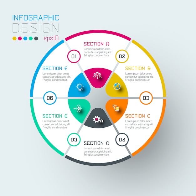 Infografia na arte gráfica de vetor.