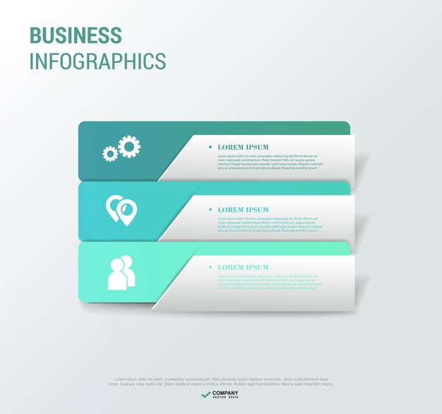 Vetor infografias de tiras modernas diferentes opções imagem vetorial