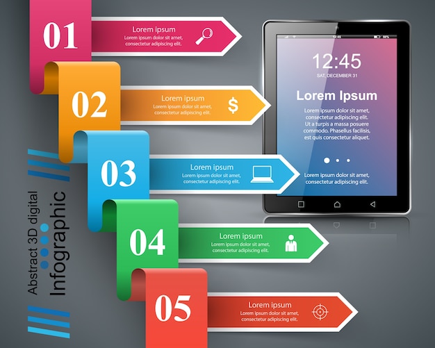 Vetor infográfico 3d