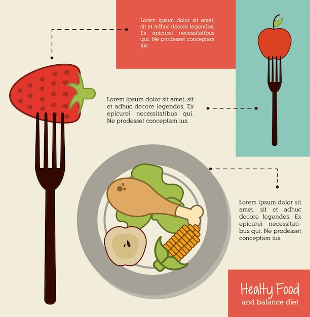 Vetor infográfico alimentar