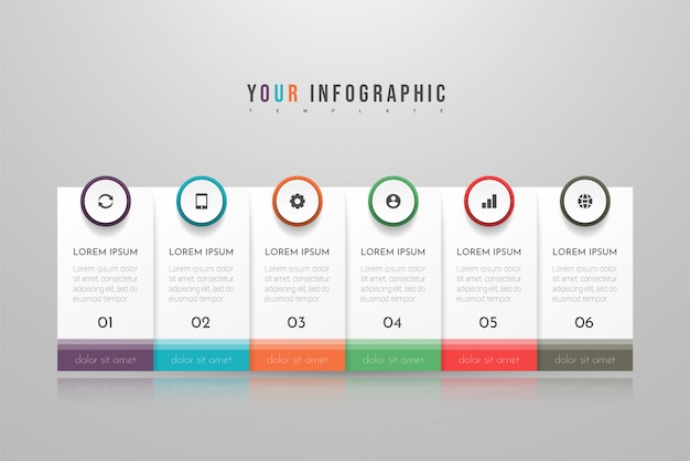 Infográfico conceito com opções, etapas ou processo.