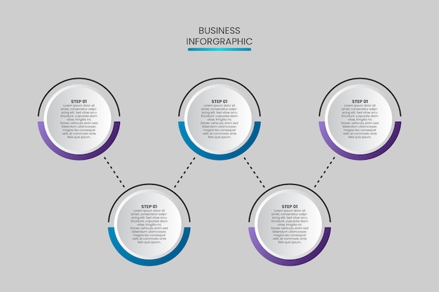 Infográfico da empresa de negócios