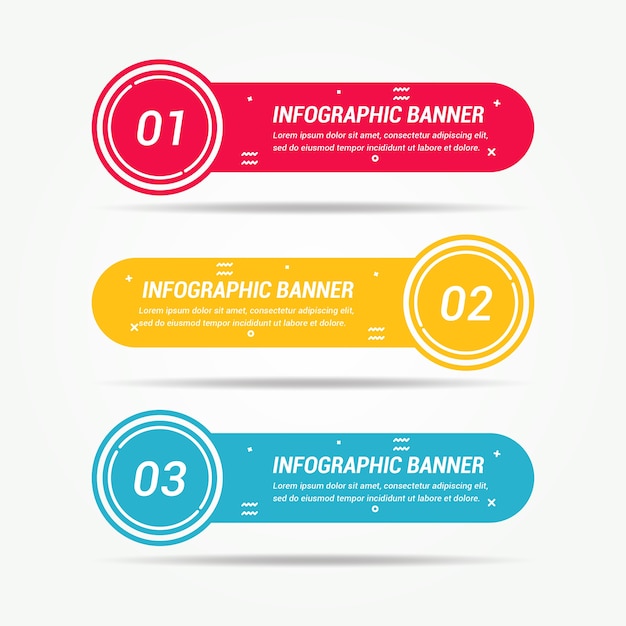 Infográfico de banners abstrata