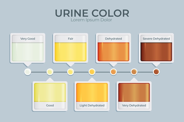 Vetor infográfico de cor de urina gradiente