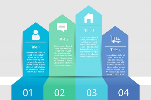 Infográfico de cronograma quatro negócios de etapa, infográfico dados