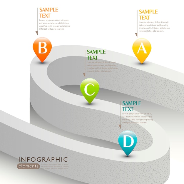 Infográfico de estrada 3d