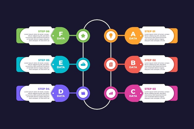 Infográfico de negócios colorido moderno