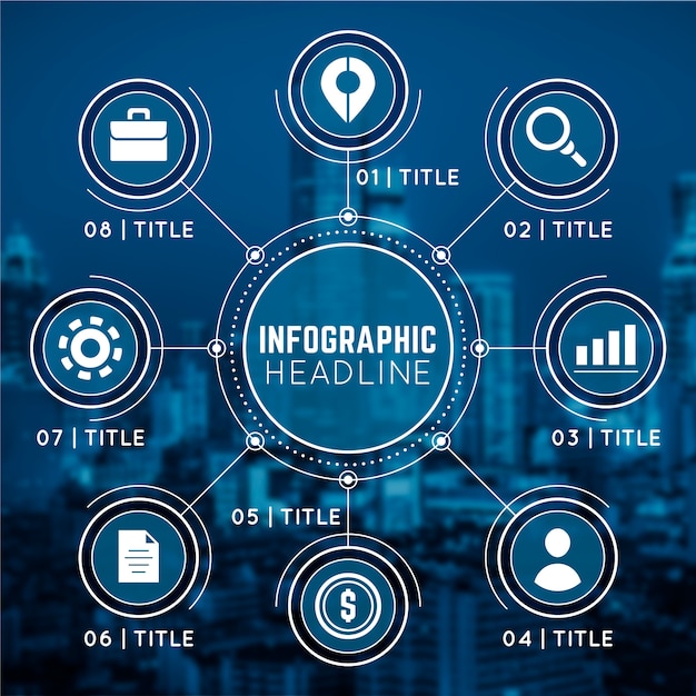 Infográfico de negócios com foto