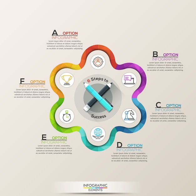 Infográfico de negócios com ícones